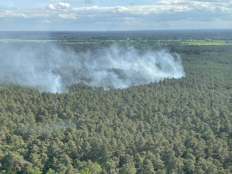 Luftaufnahme Waldbrand